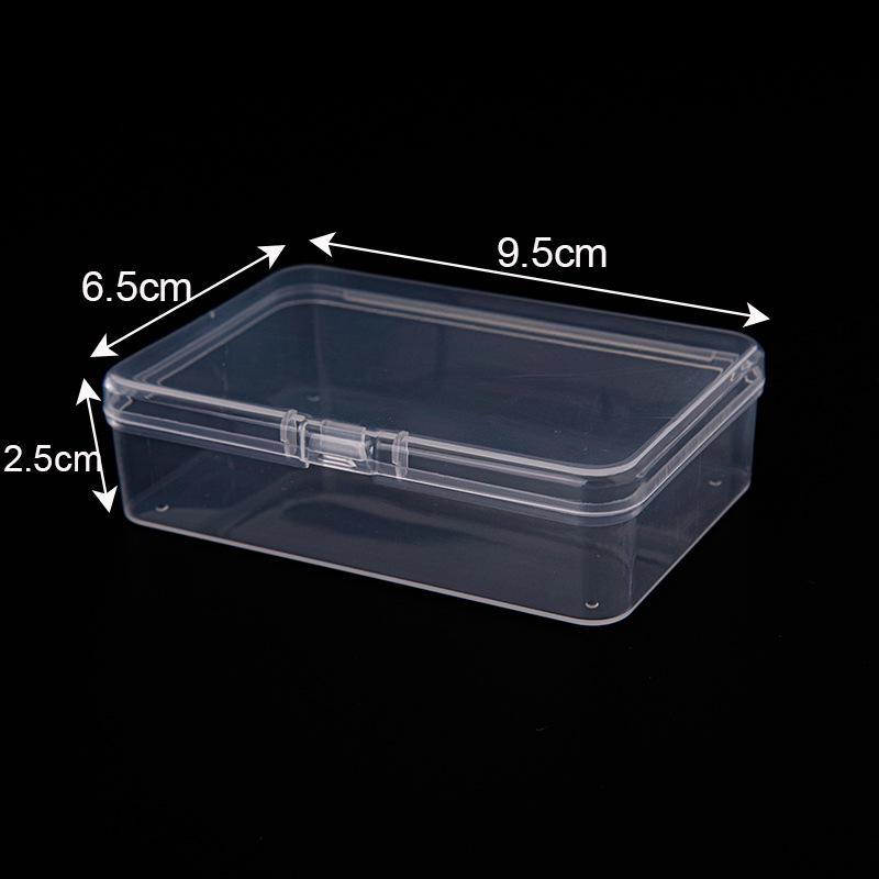 Transparent Rectangle PP Plastic Storage Box for Hardware & Electronic Components