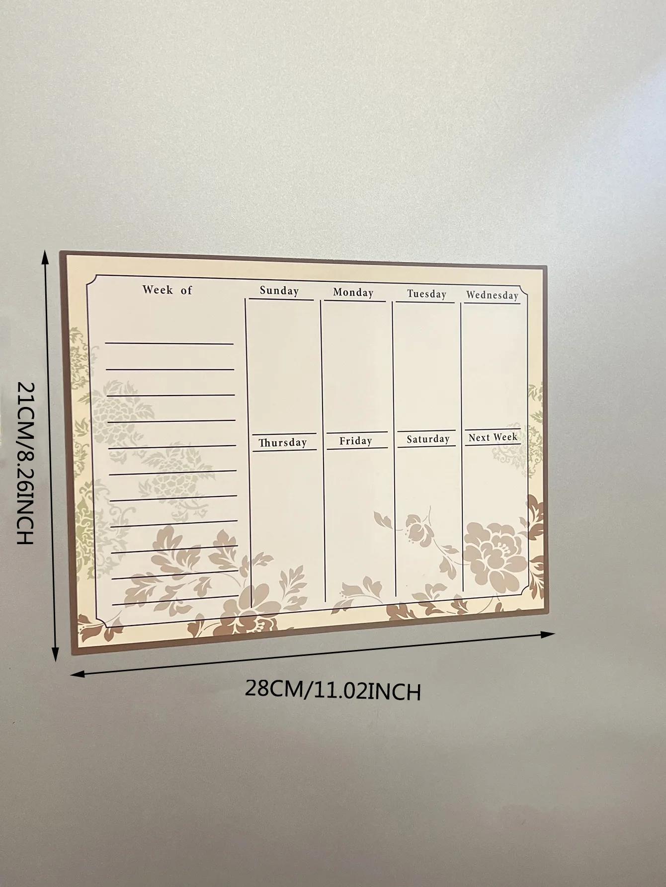 

21x28 см перезаписываемый ежемесячный еженедельный планировщик магниты на холодильник креативные магнитные доски для заметок для холодильников домашний декор