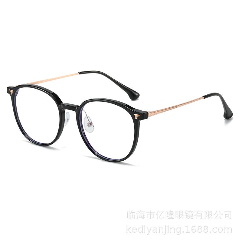 Strictly Selected Retro Anti-Blue Glasses Women'S Street Photography Plain Glasses Frame Personalized Flat Glasses Advanced Sense