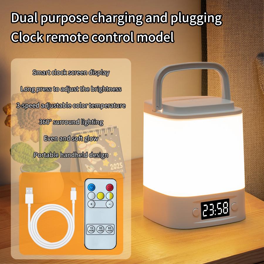 LED Night Light Bedside Rechargeable Desk Lamp Bedroom Baby Feeding Eye Protection Sleep Children's Room LightS Table Lamp