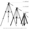 PULUZ Professional Heavy Duty Video Camcorder Aluminum Alloy Tripod with Fluid Drag Head for DSLR / SLR Camera, Adjustable Height: 80-160cm(Black)