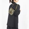 New COACH Georgie Leather Saddle Bag, Bacchus Bag, Shoulder Bag, Crossbody Bag, Shoulder Bag Small Women's Olive Green C2805-QBDB7