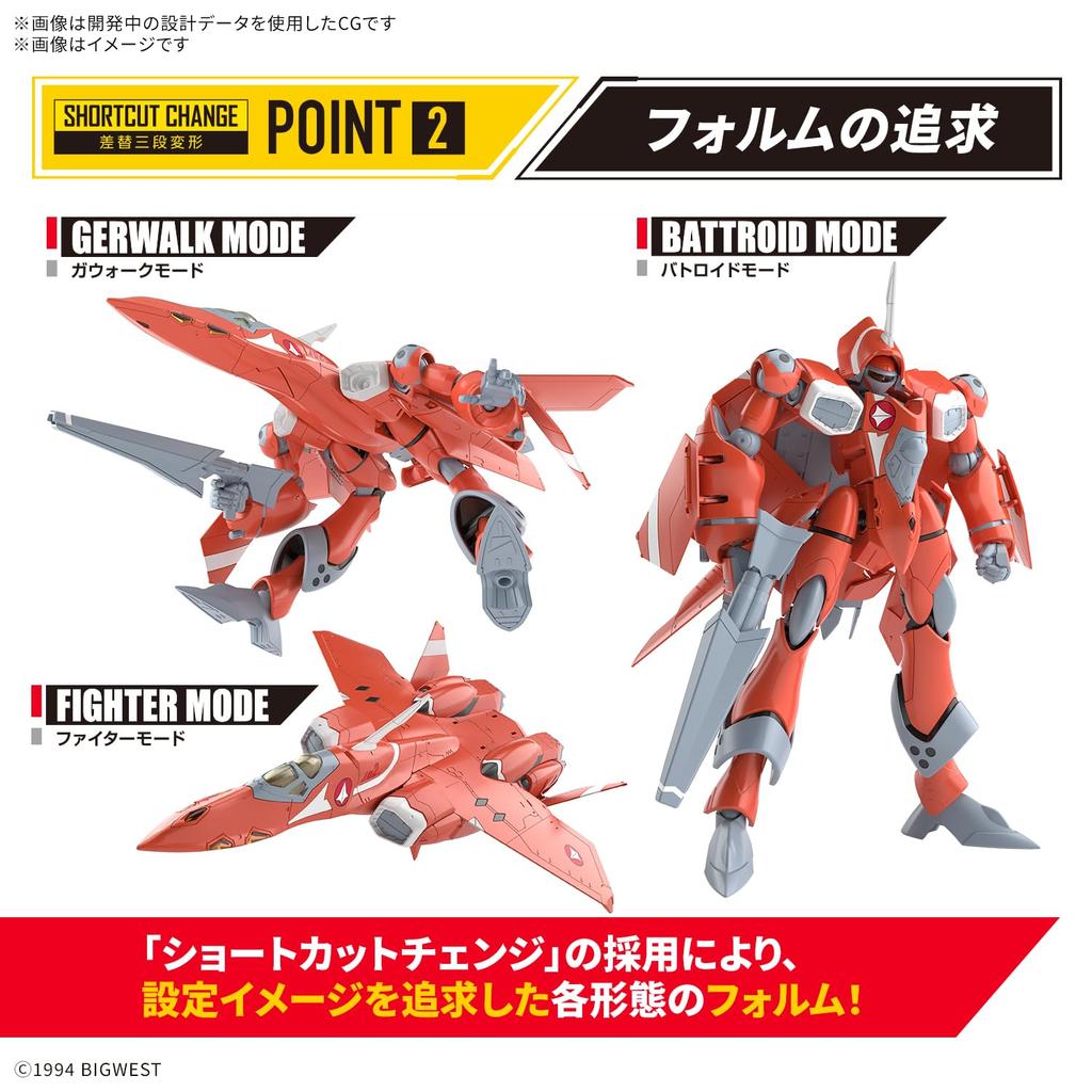 BANDAI SPIRITS HG Macross 7 VF-22S Sturmvogel II (Milia Farina Jenius's) 1/100 Scale Pre-Colored Plastic Model Kit
