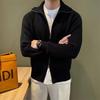 Men's Retro Loose-Fit Zipper Knit Pullover Sweater