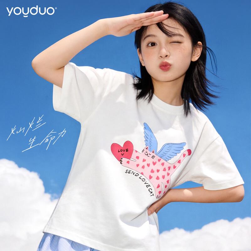 

Youduo Girl s Summer Printed Short Sleeve T-Shirt 160