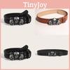 Men Nonmainstream Punk Pu Leather Belt Skull Head Buckle Clothing Accessories