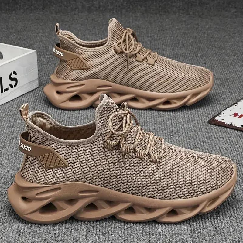 Men Shoes Sports Running Jogging Shoes Casual Sneakers Outdoor Breathable Mesh Light Shock-absorption Tenis Masculino