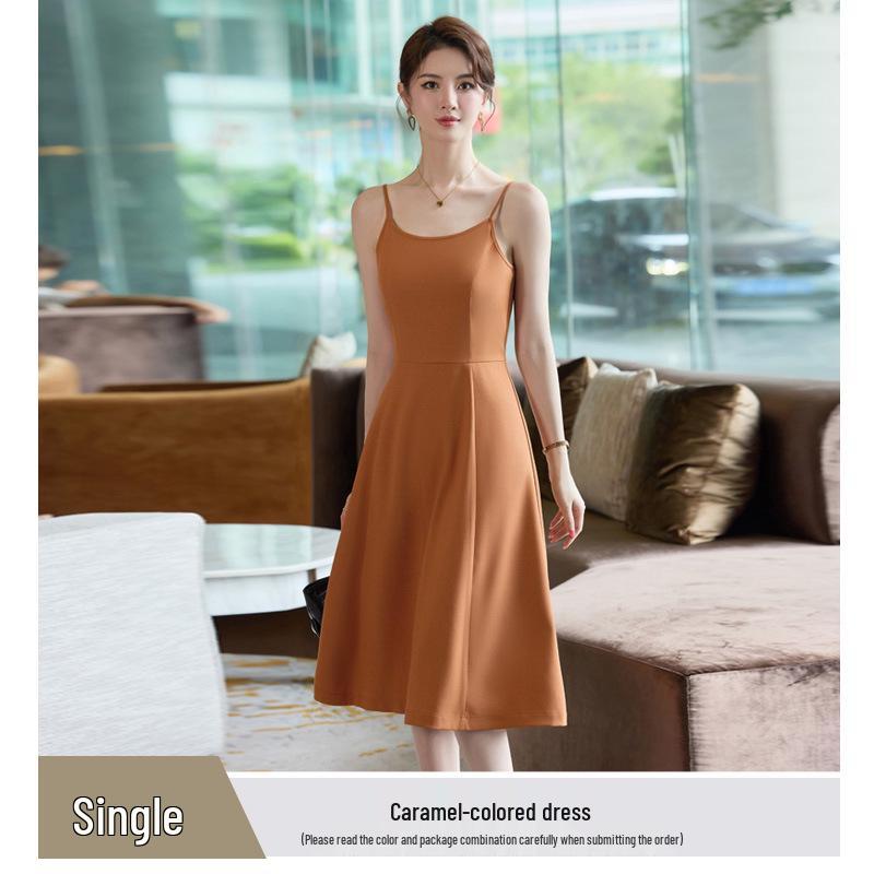 Women's 2025 Versatile Slim Fit Blazer & Skirt Set - Casual Solid Color Suit