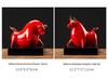 Red Ceramic Ox Figurine: Spirit-Soaring Handicraft for Home or Office Decor
