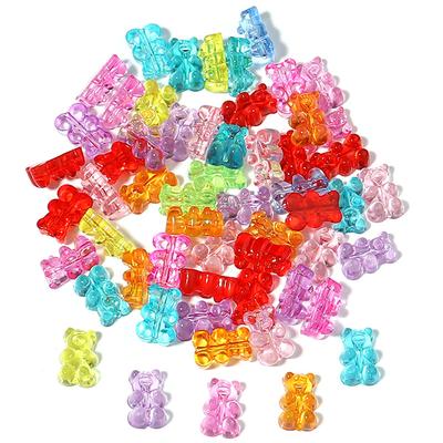 10-50 Stück Farbiger Bär Acrylperlen Transparent Niedlicher Gummibärchen-Serie Perle für Schmuckherstellung DIY Halskette Armband Ohrringe Geschenk
