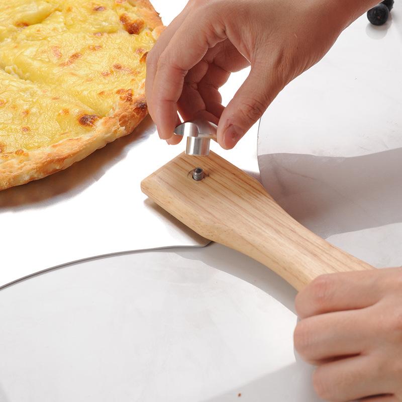 12-calowa zdejmowana drewniana rączka łopatka do pizzy aluminiowa łopatka śrubowa łopatka do przenoszenia pizzy składana do pieczenia