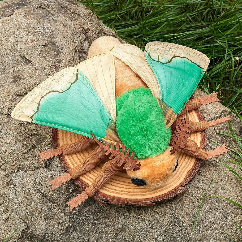 ZHONGXIN MADE Green Moth Plush Toy,Realistic Green Moth Stuffed Animal 11 Inch,Realistic Soft Large Moth Plush Model Toy,Unique Stuffed Animal Gift