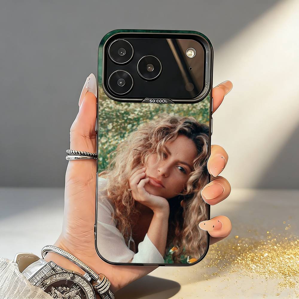 Custodia per Telefono Singer S-Shakira Per iPhone17 16 15 14 13 12 Pro Max Grigio Nero Opaco Laser Metallico Aurora Funda
