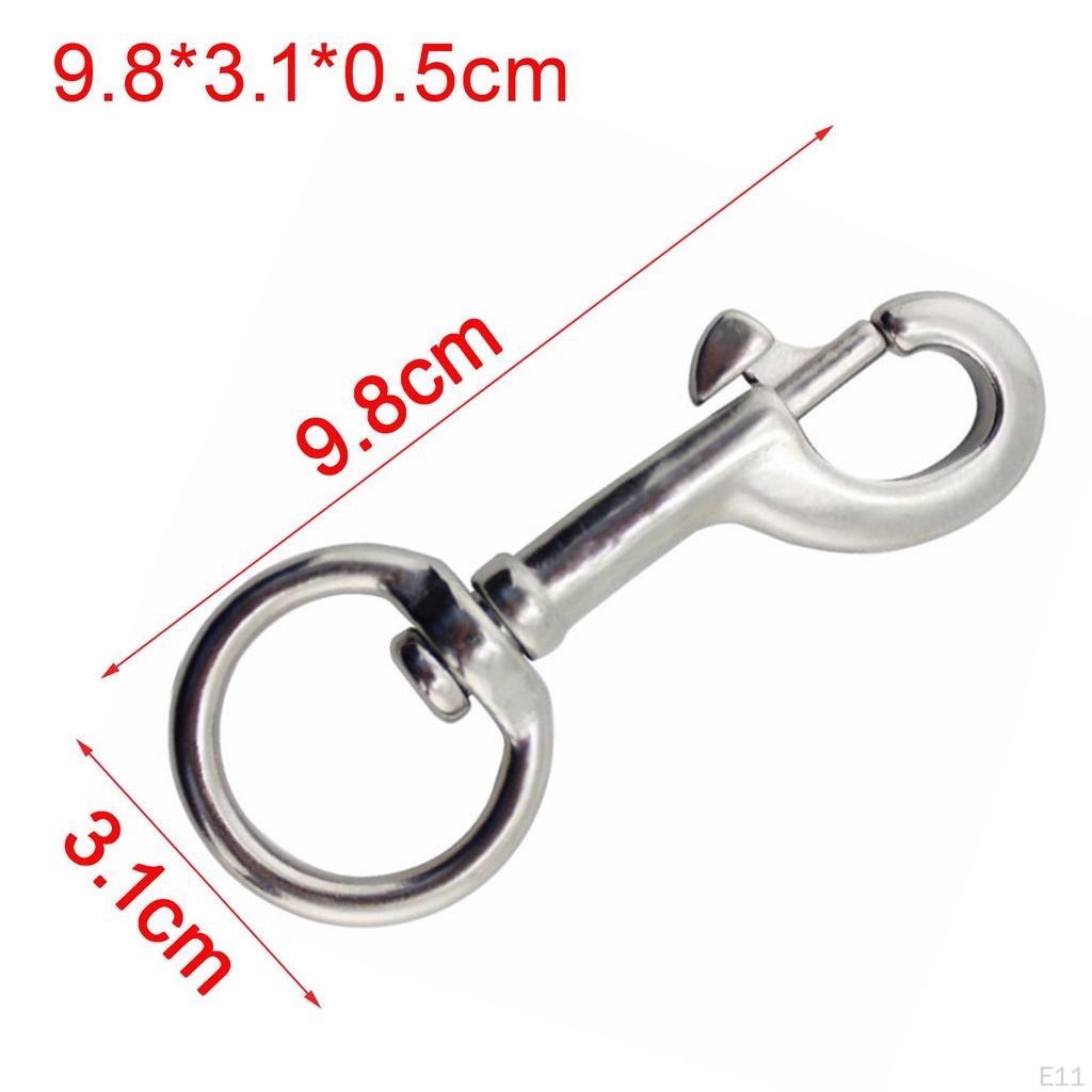Degree Rotating Snap Hook Scuba Diving Sturdy, Metal Clips Swivel Eye Bolt