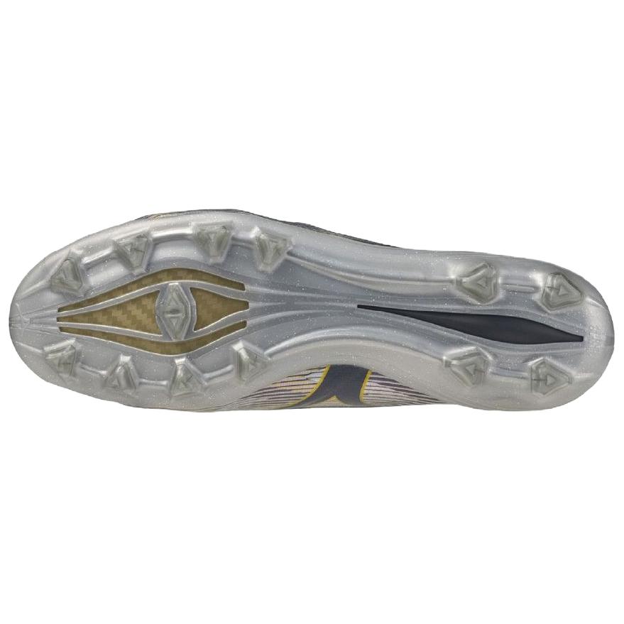 Mizuno Alpha 2 Anti Slip Wear Resistant Soccer Shoes Unisex Silver Gray Mizuno P1GA256004
