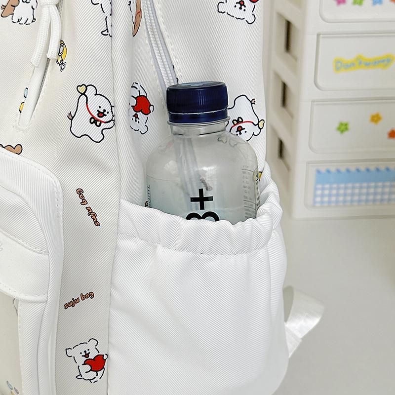 Cartoon Puppy Printed Backpack Junior High School Student Schoolbag Large Capacity Backpack