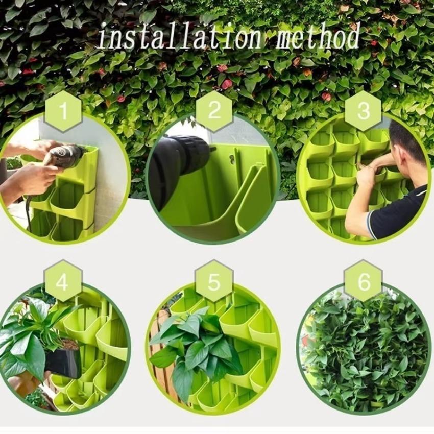 Planter Vertical Greening Indoor and Outdoor Balcony Wall Hanging Flower Pot Creative Combination of Resin Plastic