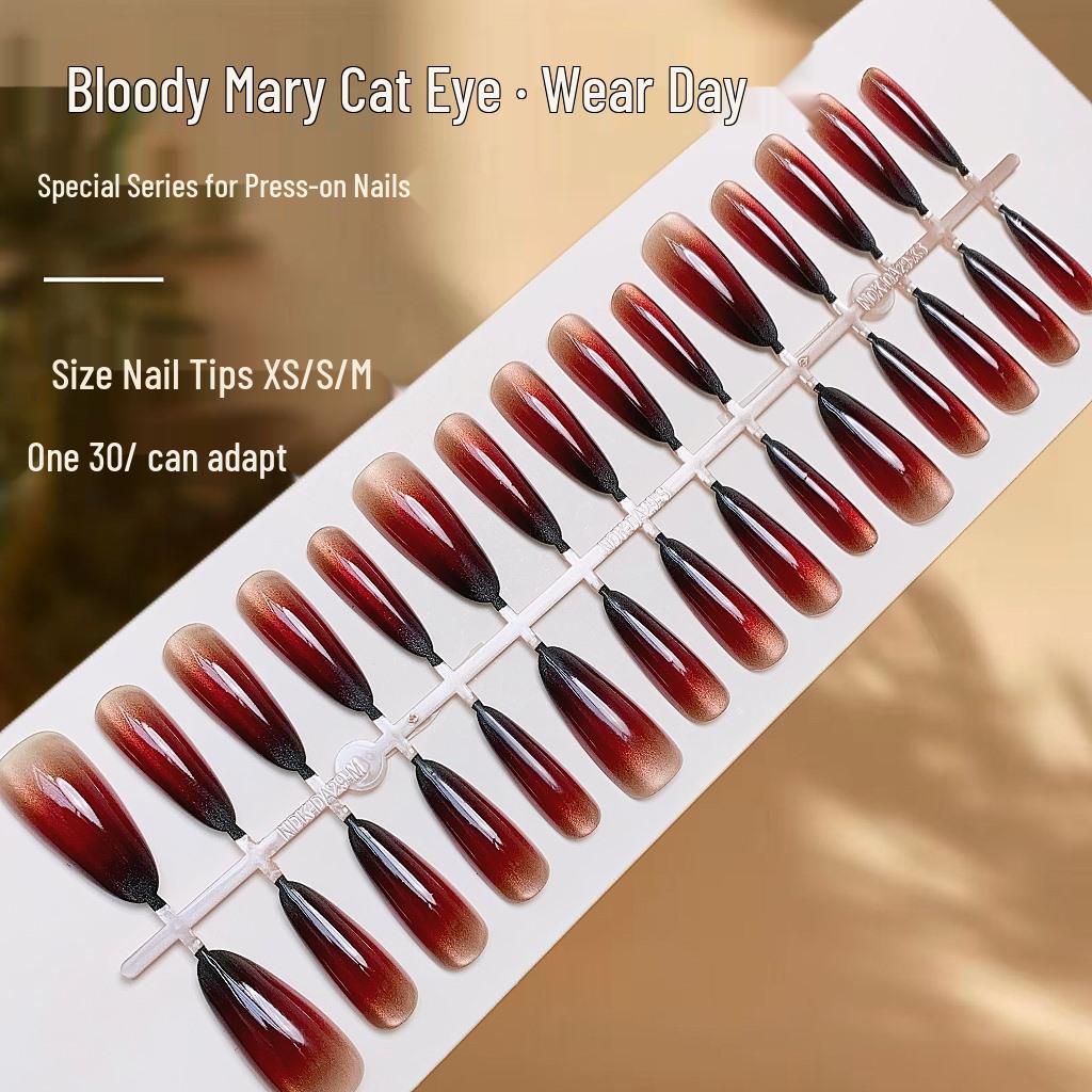 

Кровавая Мэри Кошачий глаз Нейл-арт: Сексуальные европейские и американские накладные ногти