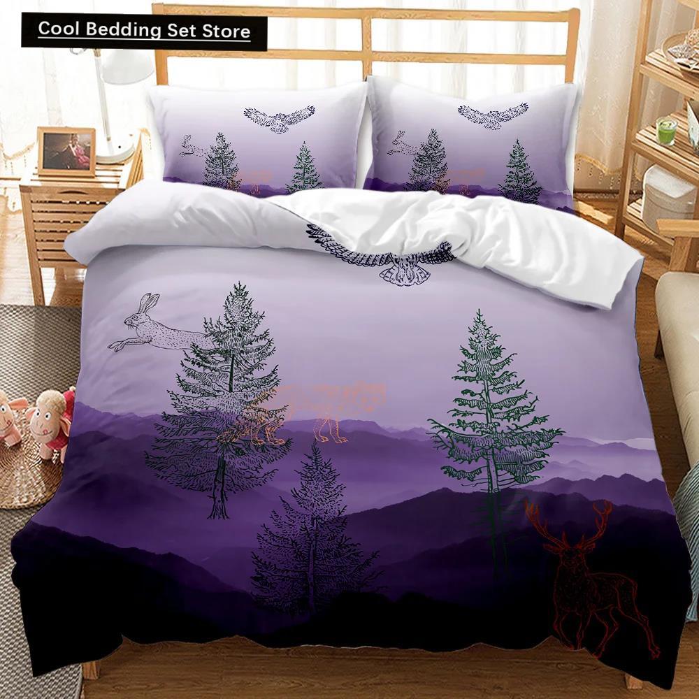 Owl Duvet Cover Set Cute Owl for Kids Boys Girls Cute Animal Bedding Set Bedclothes Double Queen King Size Polyester Qulit Cover