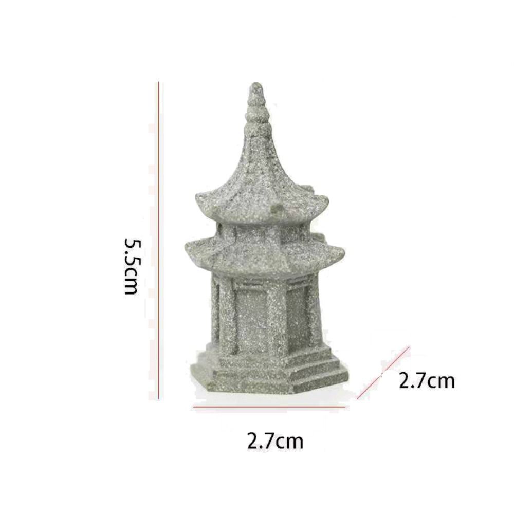Multifunctional Gardening Sandstone Pagoda Pagoda Garden Miniature Sculpture  Aquarium Hiding Cave