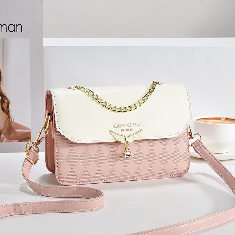 Summer Chain Small Square Bag Women's Fashion Crossbody Bag  New Korean Fashion Fresh Women's Single Shoulder Bag