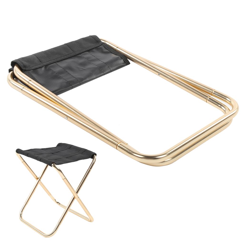 Aviation Aluminum Alloy Outdoor Portable Camping Mini Folding Stool Fishing Chairgolden