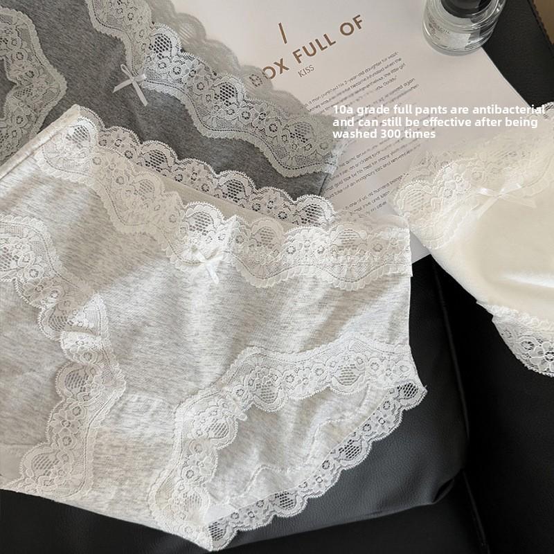 Ladies Spring and Autumn New Sexy Lace 10A Bacteriostatic Briefs