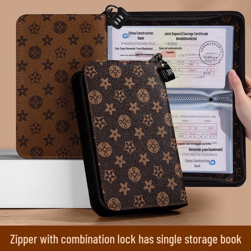 Альбом для коллекции наличных сбережений: Банкноты, Монеты, Юбилейные банкноты и Книга для хранения юаней Zipper Folder Classic Black