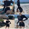 Women's Professional Long & Short Sleeve Split Swimsuit - Conservative Hot Spring Design