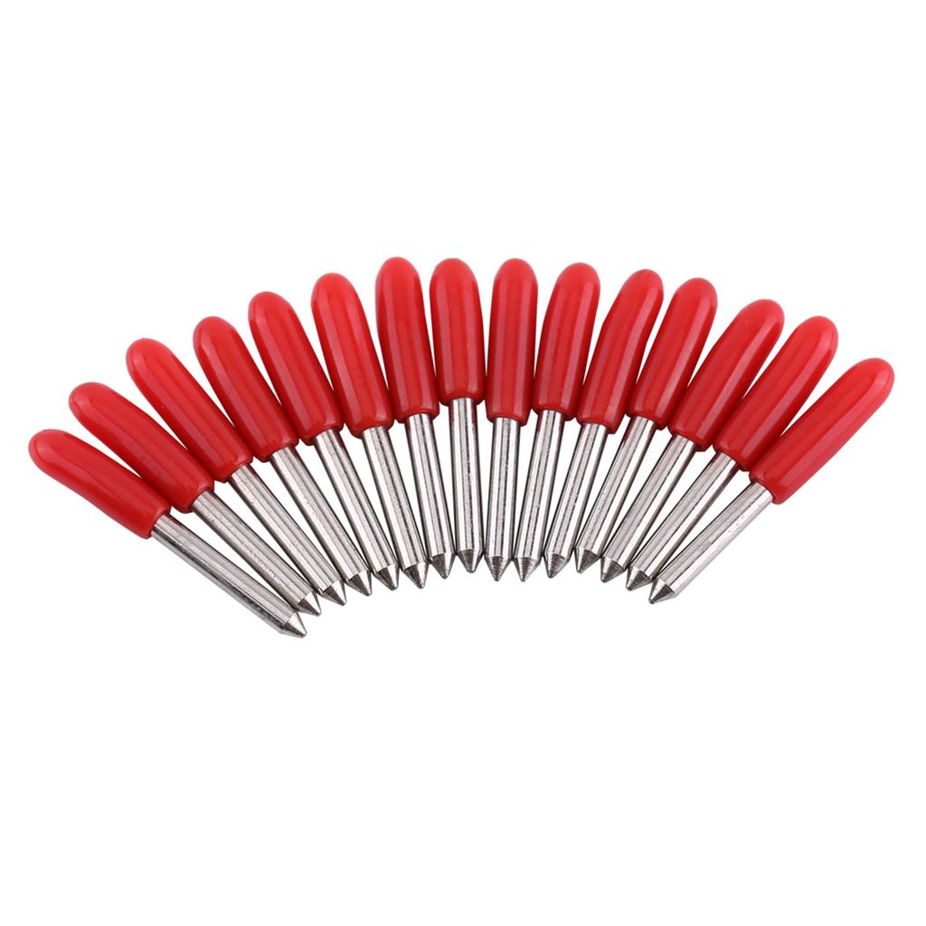 15pcs Cutting Blade 45 degrees  Knife For Plotter Vinyl Cutter Red Cap