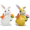 Solar Rabbit Statue Light Cute Bunny Statue Easter Rabbit Sculpture Bunny LED Garden Light for Spring Home Decor
