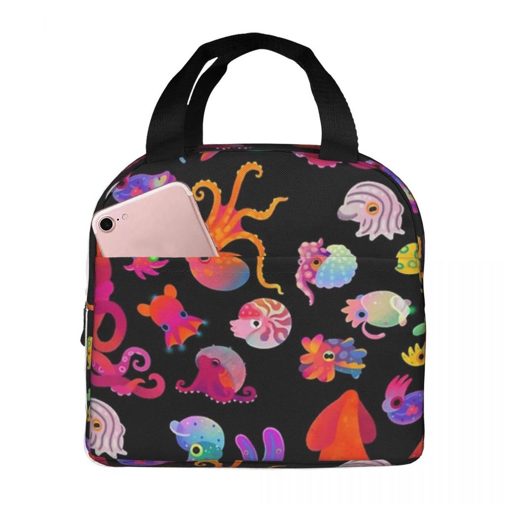 Cephalopod Insulated Lunch Bag for Women Office Cooler Thermal Food Box Tote Leakproof Lunch Boxes Container