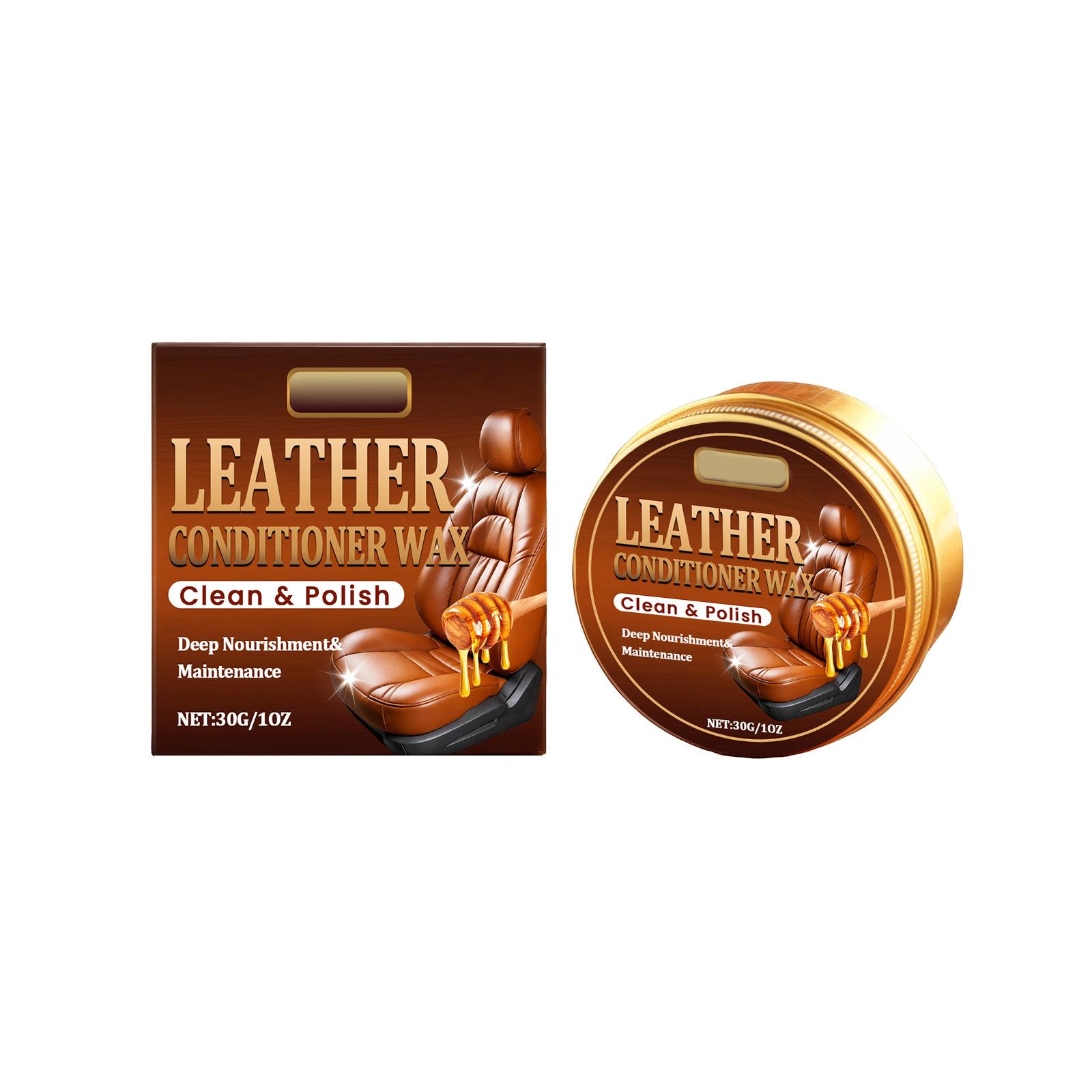 

Leather care wax: Cleans, stains, restores, brightens, and protects leather car interior seats. One Size