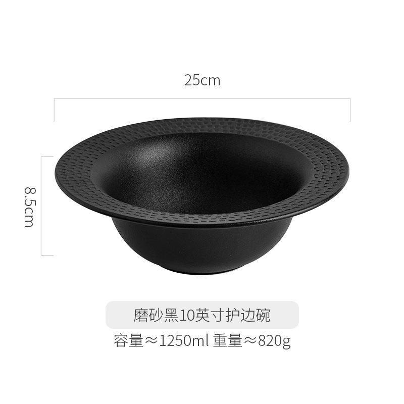 Japanese ceramic straw hat bowl home Lamian Noodles bowl hand-held frontier defence hot salad bowl restaurant wine.