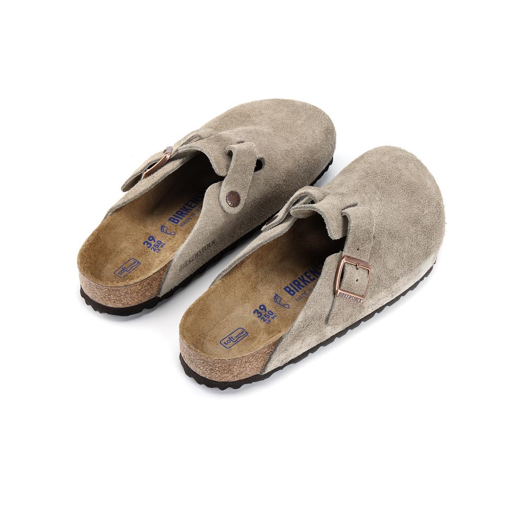 Birkenstock Boston Soft Footbed Suede Wide 'Taupe' Men's 0560771