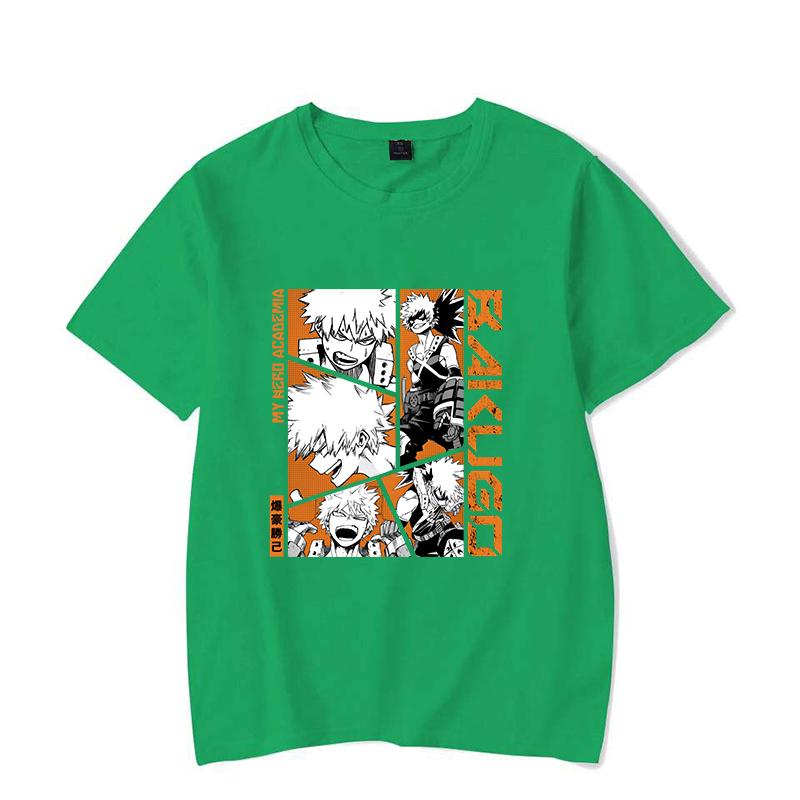

New Anime Bakugou Katsuki Printed T-shirts for Women Men Summer Tee Shirt Personality Casual Short Sleeve Round Neck Tops T-shir 4XL