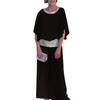 Women's Fashion Color Round Neck Sequin Patchwork Short Sleeve Top Wide Leg Pants Set