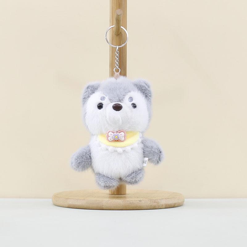 Lovely Khaki Shiba Inu Plush Doll Keychain Charming Dog Accessory For Everyday Use