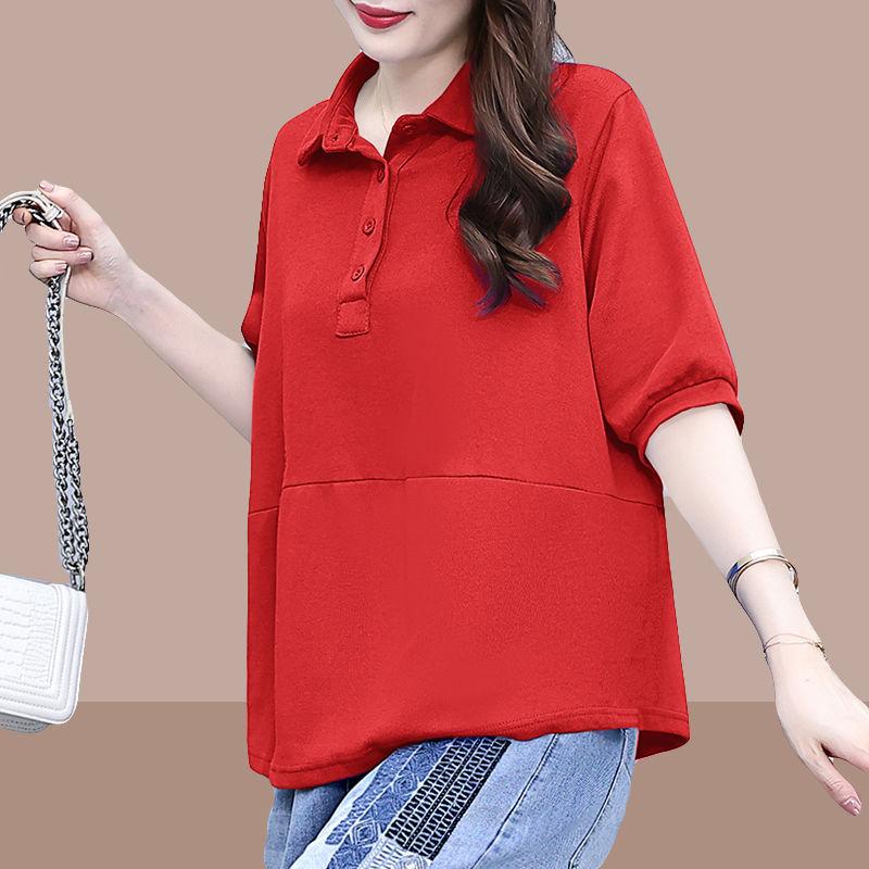 Fashion Loose Plus Size Short Sleeve European Style T-shirt Women's European Trendy Loose Fit Oversized Tee Top
