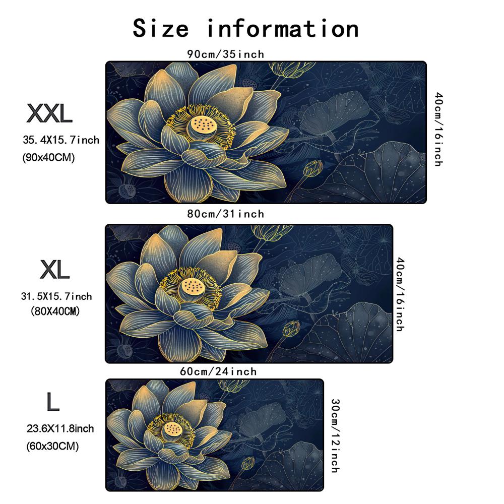 Pond Lotus Leaf Mouse Pad Large Keyboard MousePad PC Gaming Rubber Anti-slip Playmat XXL Computer Gamers Work Office Desk Mat