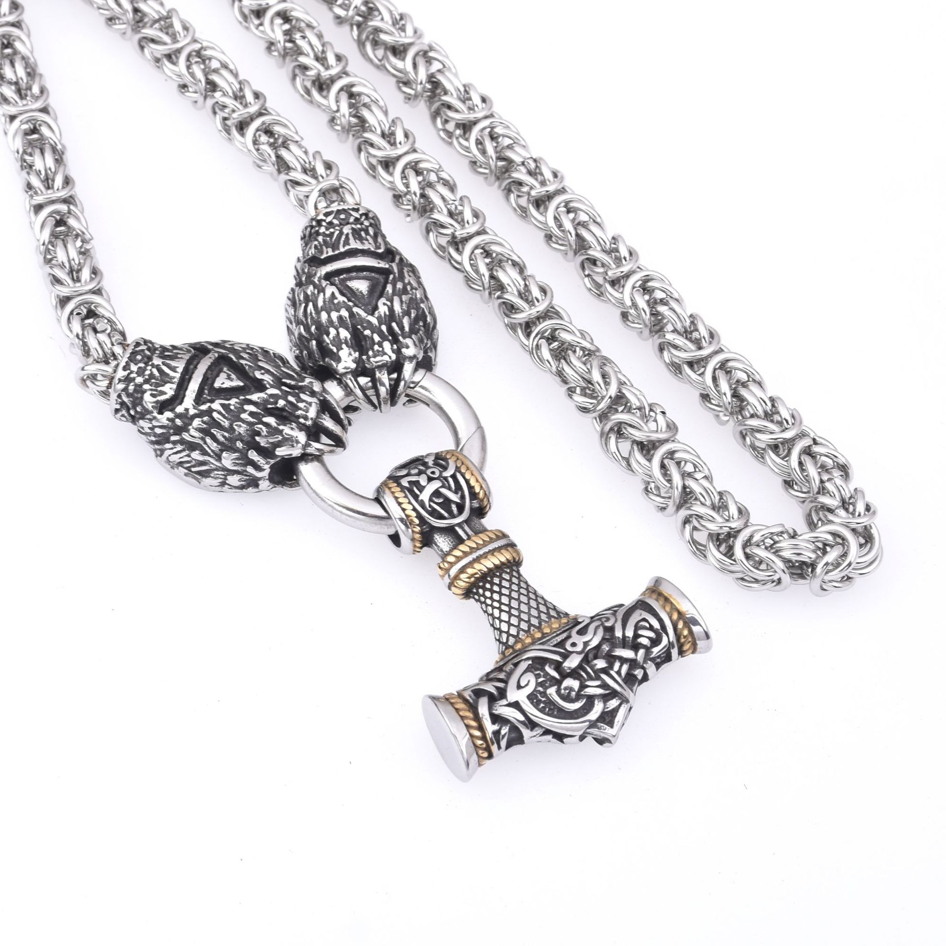 Новое ожерелье из нержавеющей стали с подвеской в ​​виде молота Викинга Тора — фото 3