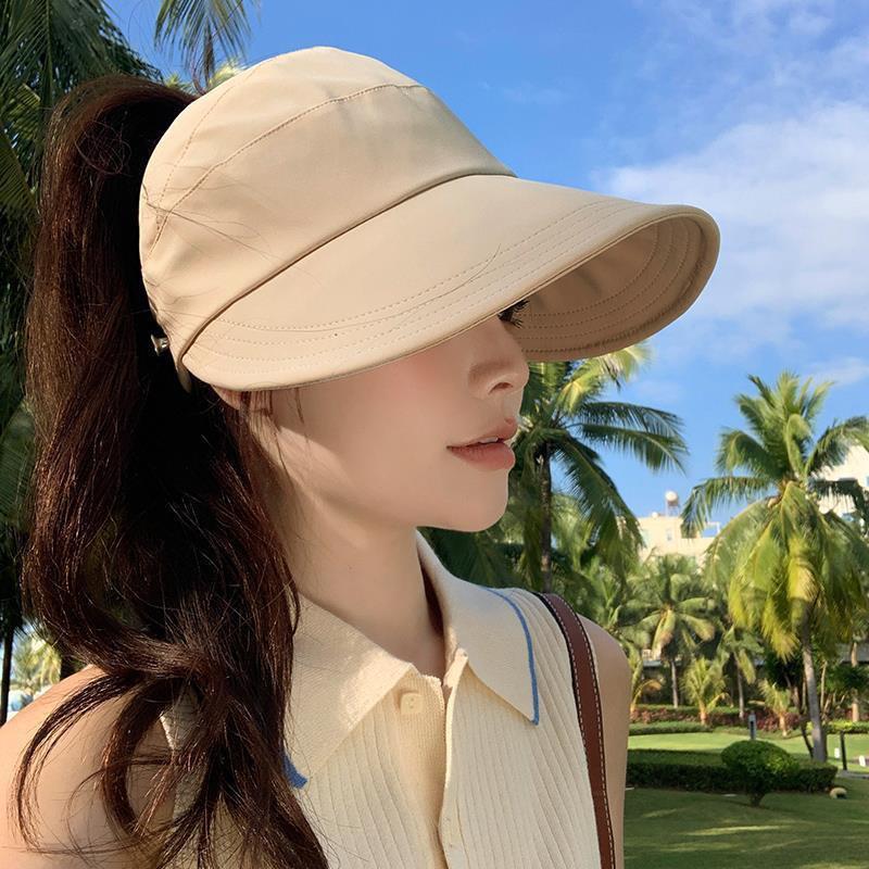Women's Quick-Dry Duckbill Sun Hat with UV Protection, Wide Brim, and Removable Mask