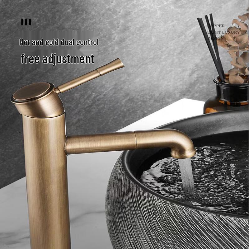 TLXT Vintage Brass Basin Mixer Faucet