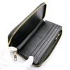 [Revetta] Stingray Leather Long Wallet, Black, Round Zipper, Gold, Galuchat Stingray Leather, Men's Genuine Leather [075-3stw]