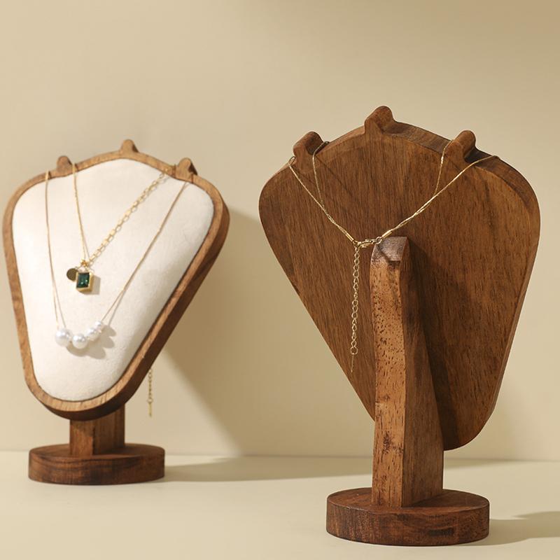 Holz Schmuckständer Anhänger Halskette Armband Ohrringe Ring Aufbewahrungsständer Halter Theke Schmuckauslage