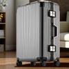 Quiet Spinner Wheels Aluminum Frame Luggage for Women Men - Durable Large Capacity Suitcase with Combination Lock