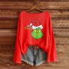 Women's Fashion Long Sleeve Christmas Snowman Snowflake Print Jacket Cardigan