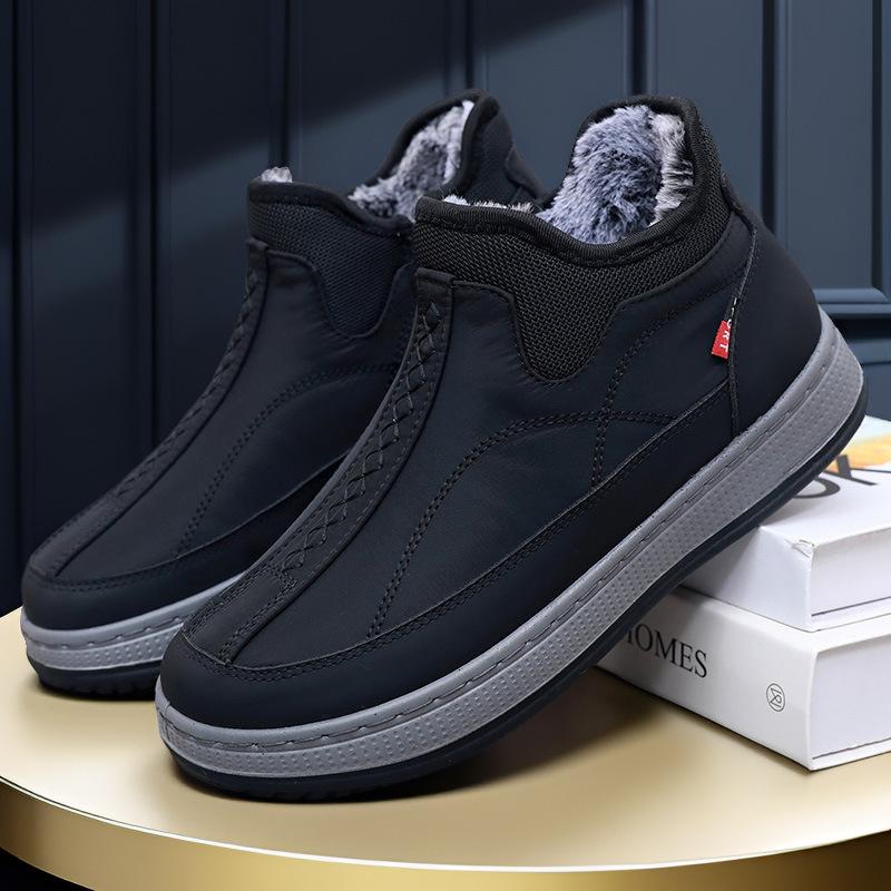 New Men Snow Boot Winter Cotton Shoes Comfortable Velvet And Thickening Shoes Simple Original Fashion Outdoor Waterproof Casual