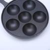 Takoyaki Pan Barbecue Plate 6 Holes Portable Nonstick Practical Baking Grill for