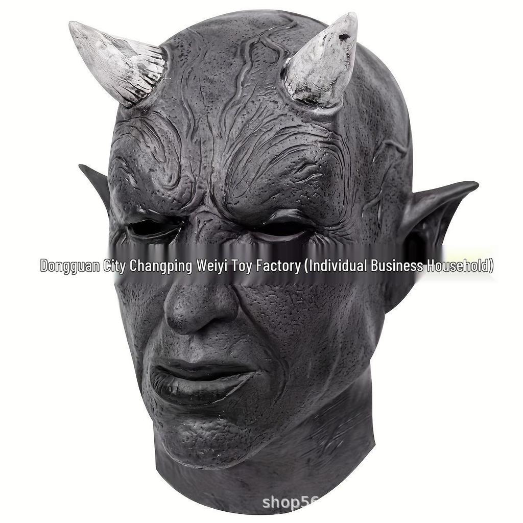 Smal Leende Vit Spöke Halloween Mask Kostym Rekvisita